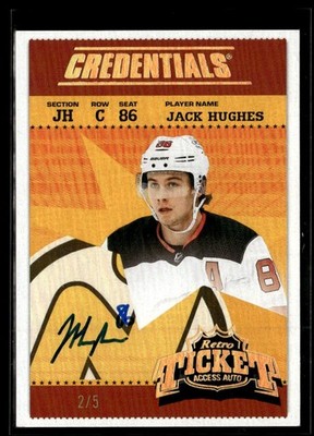 2024-25 Upper Deck Credentials Retro Ticket Access Auto Jack