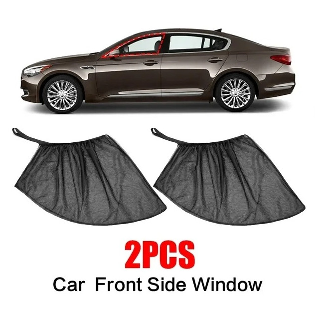 2pcs Car Side Window Sunshade –UV Protection Mesh Curtains for Privacy & Cooling