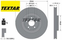 2X Bremsscheibe Textar 92289905 2 Bremsscheiben Vorderachse Vorne