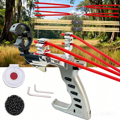 Multi-Function Hunting Slingshot Detachable Arrow Launcher High-Velocity Bands