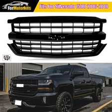 For 2016-18 Chevy Silverado 1500 High Country Z71 Front Upper Grille Gloss Black