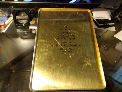 Queen Elizabeth Candy Tin Capital Chocolate Scotland W&M Duncan Vintage 1953 - Picture 4 of 6