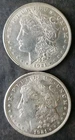 Two 1921 $1 Morgan Silver Dollars