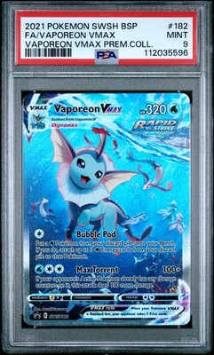 PSA 9 Vaporeon Vmax Special Art Rare #182 2021 Pokemon Promo