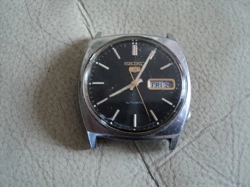 Vintage Men's Seiko 5 Automatic 6309-848A Watch WORKING WITH DAY & DATE