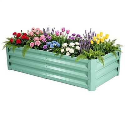 Galvanized Raised Garden Bed Kit Outdoor Planter Box Grow Vegetable/Flower Box