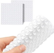200 Pieces Cabinet Door Bumpers, 0.4inch Round Silicone Clear Self Adhesive Bump