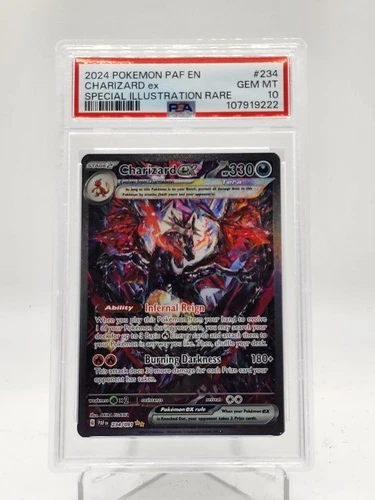 CHARIZARD EX 2024 POKEMON PALDEAN FATES SIR #234 PSA 10 Q0895