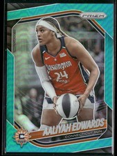 2025 Panini Prizm WNBA #94 Aaliyah Edwards Teal Prizms #/49