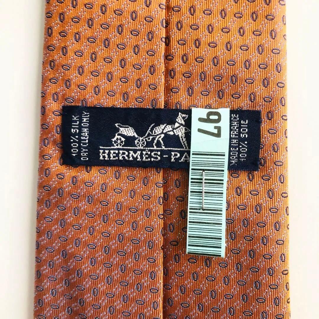 HERMES Tie Dot Pattern Orange - image 5
