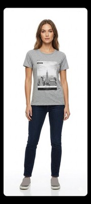 H&M Women's Graphic Tee Manhattan NYC Top Womens M City Of Dreams #585