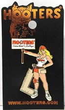 NEW! HOOTERS SEXY BLONDE CONSTRUCTION GIRL IN CASINO HOTEL LAS VEGAS, NEVADA PIN