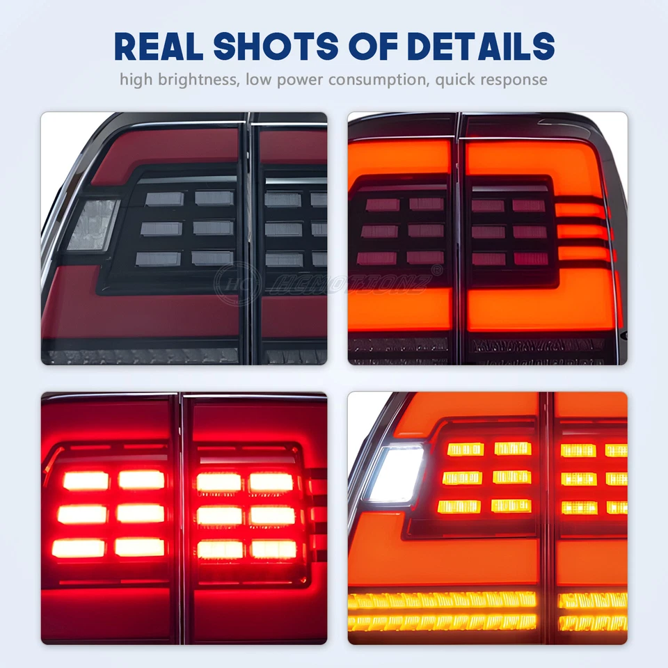 Luces traseras LED HCmotion para Lexus LX470 1998-2007 montaje luces traseras ahumadas Foto 4 de 4