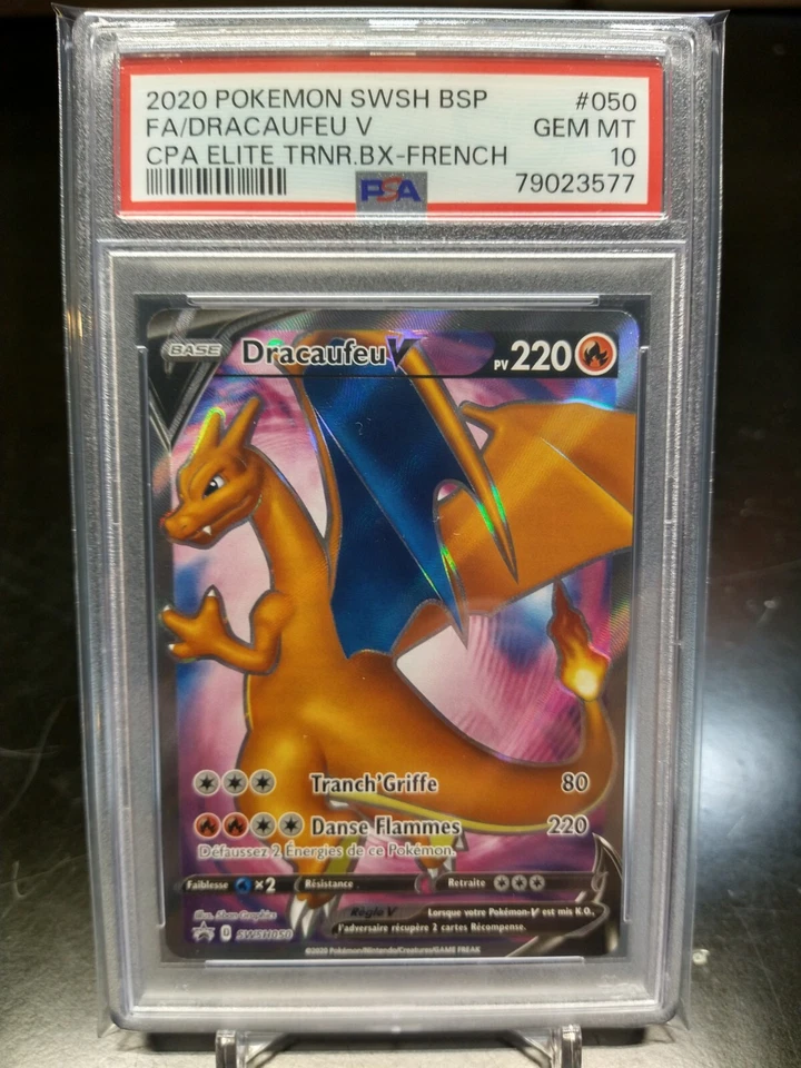 Champion’s Path Charizard V SWSH050 French Dracaufeu PSA 10 Gem Mint - Image 2 of 3