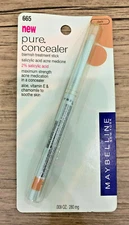 Maybelline Pure Concealer Blemish Treatment Stick 2% Salicylic Acid 665 Dark