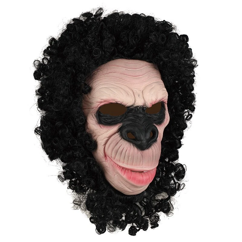 Mascarada de Halloween Látex Elegante Mono Gorila Máscara Carnaval Fiesta Juegos con disfraces utilería Foto 4 de 4
