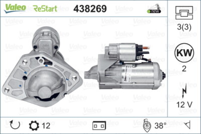 Valeo 438269 Starter for Nissan, Opel, Renault, Vauxhall