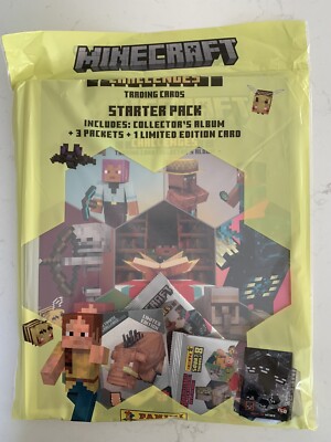 MINECRAFT CHALLENGES UK PANINI TRADING CARD ALBUM STARTER PACK 2025