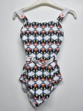  Swimsuit Floral Print Push Up Underwire One Piece size 6 uk