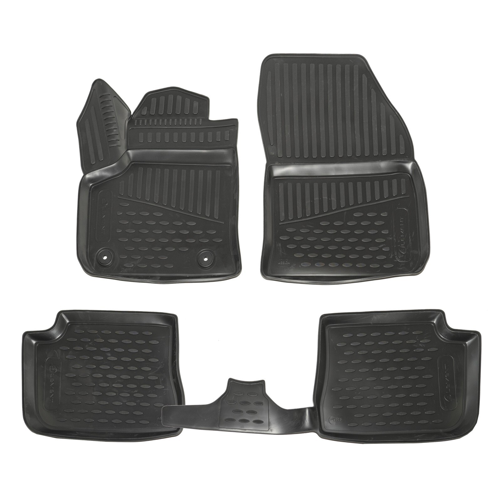 Tapis de sol caoutchouc pour Opel Corsa F 2019-2026 - Jeu de 4 pièces sur mesure noir
