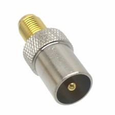 1pce IEC PAL DVB-T Male Plug to SMA Female Jack RF Coaxial Adapter Connector Str