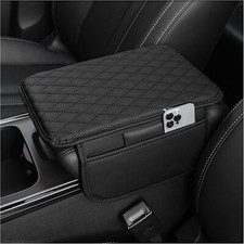 Upgraded Car Center Console Cover Microfiber Leather Car Armrest Cover Cushion