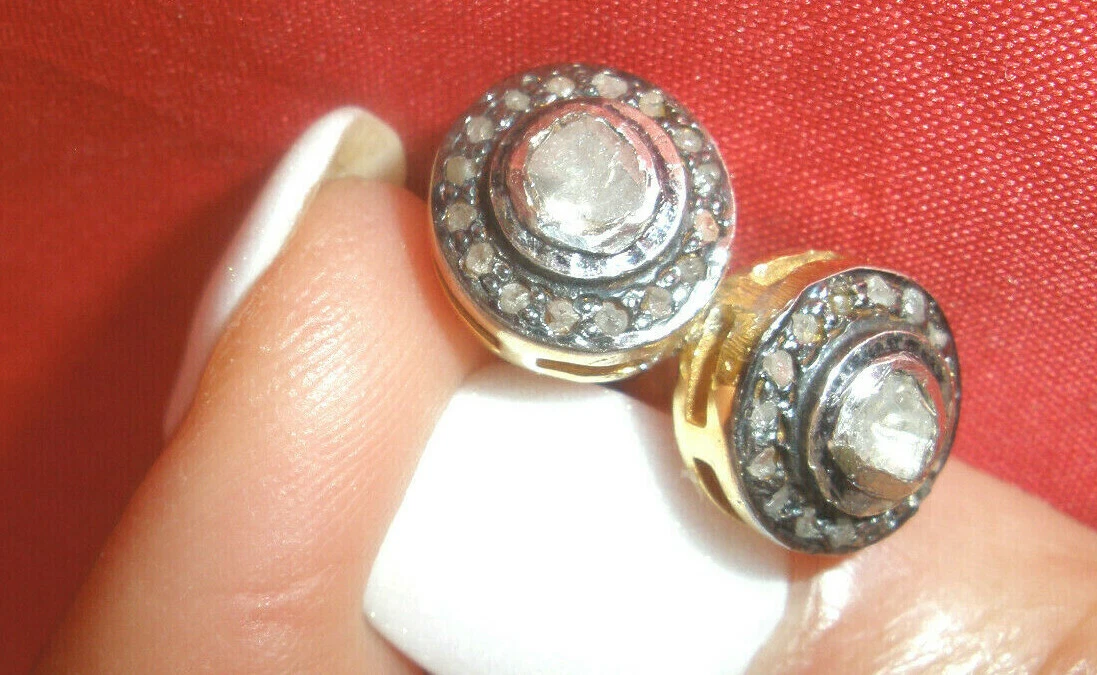 Rose cut diamond studs deals