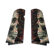 1911 Full-size ABS grips with Side Profile of a Skull Printed Image
