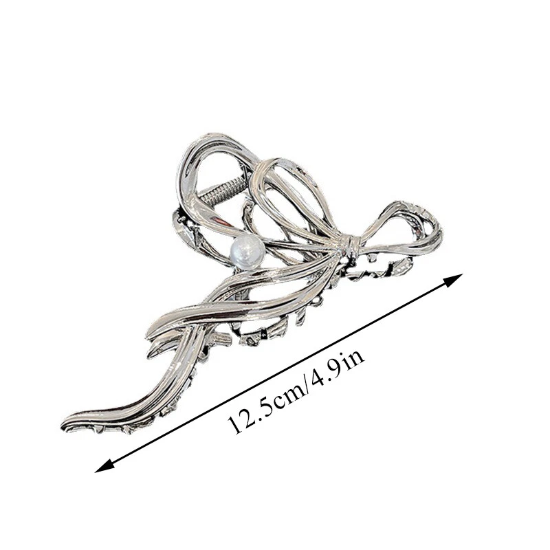 Большой бант жемчуг волос коготь зажим металлический захват зажим волос зажим женщин волосы аксессуары, - Изображение 2 из 4