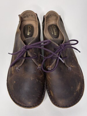 Clarks Artisan Janey Mae 7.5 Oxford Shoes Beeswax Brown Leather