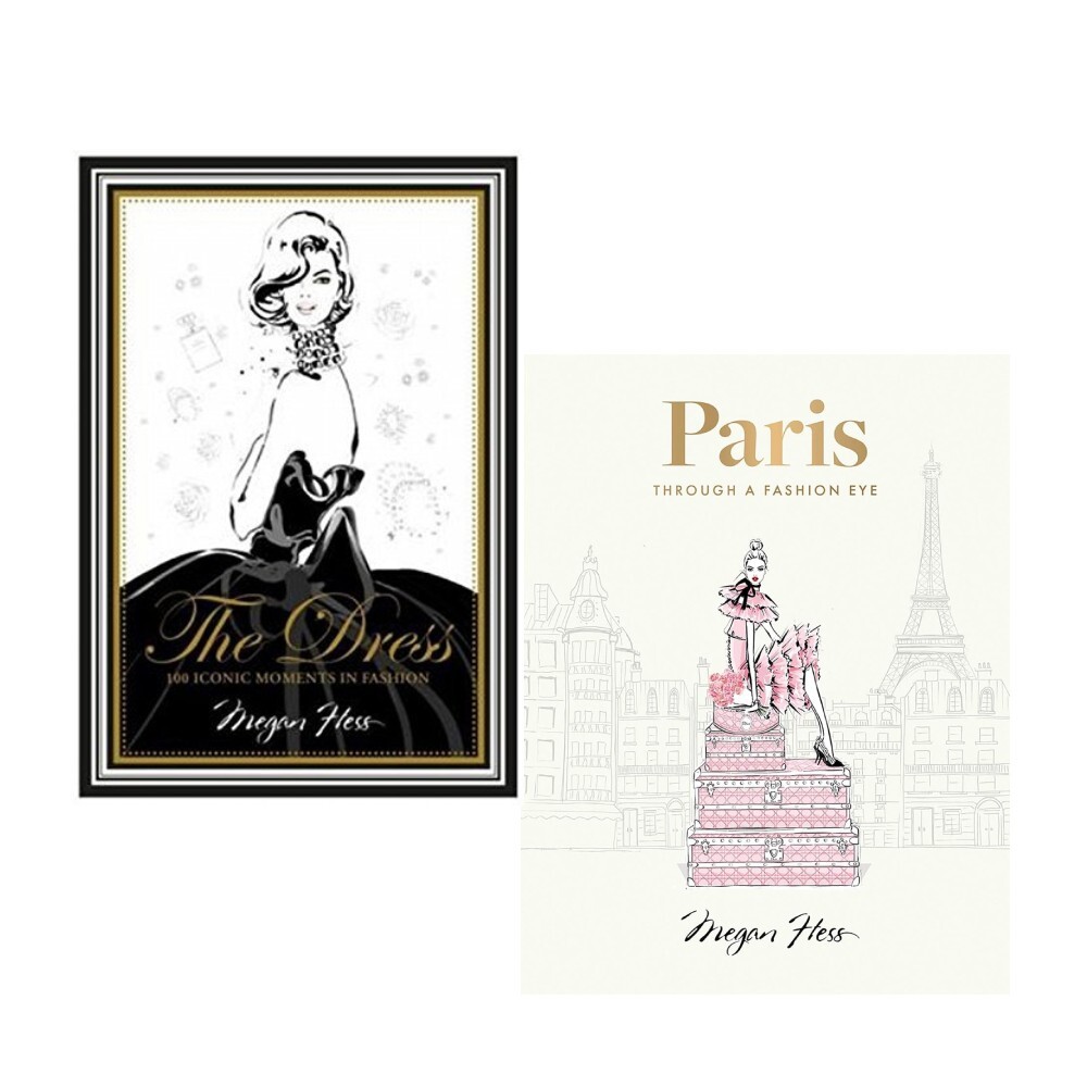 Megan Hess 2 Books Colllection Set Paris,The Dress,  Fashion Design HB NEW