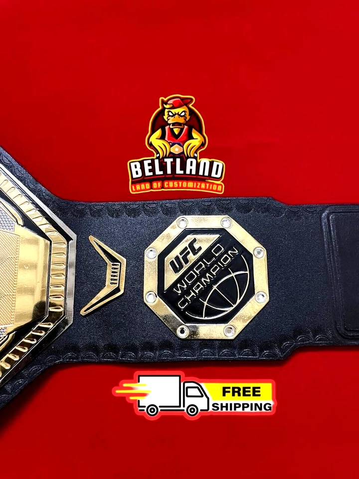 RÉPLICA DE CINTURÓN TÍTULO CAMPEONATO UFC LEGADO CAMPEÓN MUNDIAL UFC 2 MM ZINC TAMAÑO ADULTO Foto 4 de 4