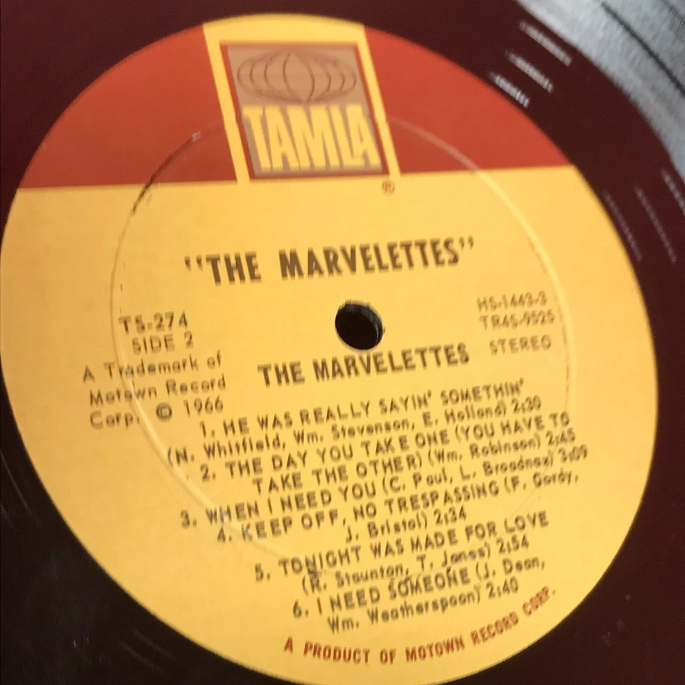 MARVELETTES The Marvelettes 1967 US Vinyl LP Tamla TS-274 Barefootin' original - Image 4 of 4