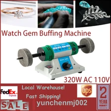 Portable Jewelry Polisher Bench Grinder Watch Gem Buffing Machine Variable Speed