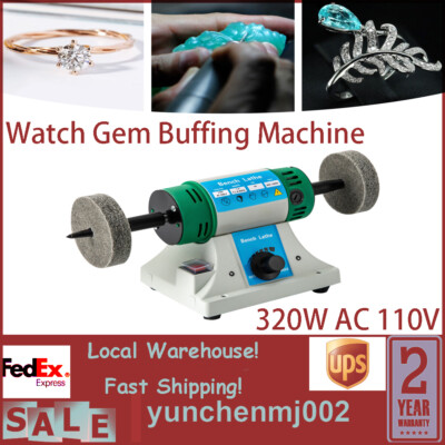 Variable Speed Bench Grinder Jewelry Polisher Polishing Machine Craft Buffing
