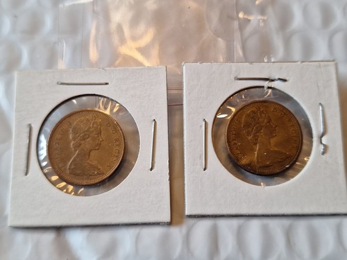 Set of 2 - 1966 Canada 1C Penny Coin Elizabeth II D.G. - KM 59.1 - Bronze/Copper - Picture 19 of 24