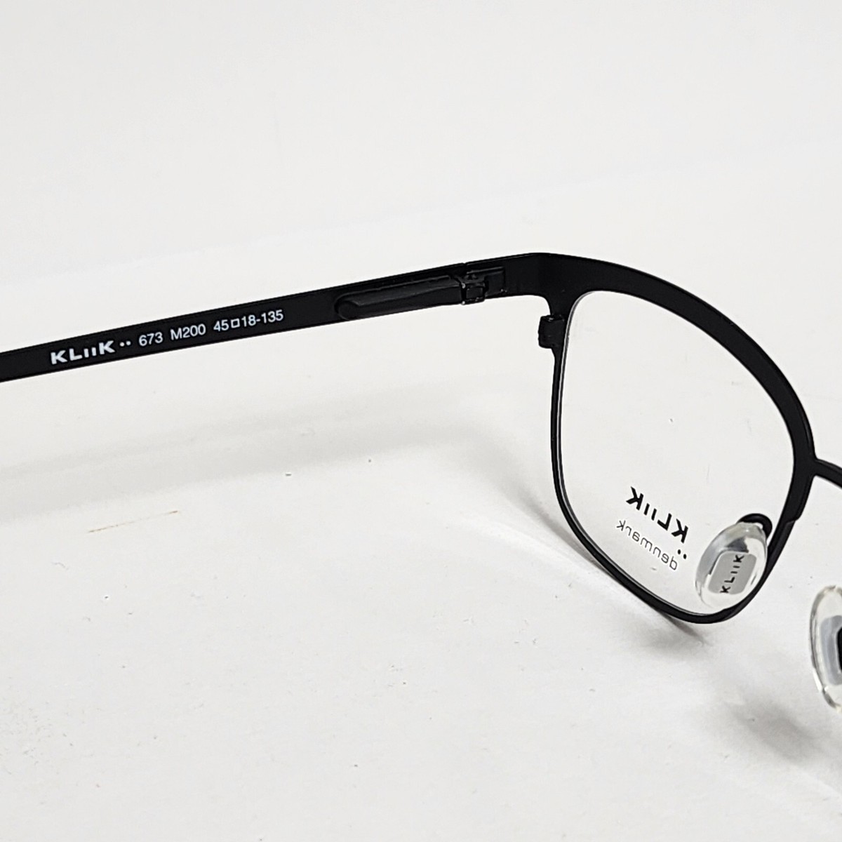 KLIIK 673 M200 Women's Petite Square Glasses in Matte Black / Rose