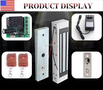 180kg Door Access Control System Electric Magnetic Door Lock Remote Control Kit