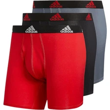 Adidas 3-Pack Performance Boxer Brief Quick Dry Underwear Men's Size XL 40"-42"