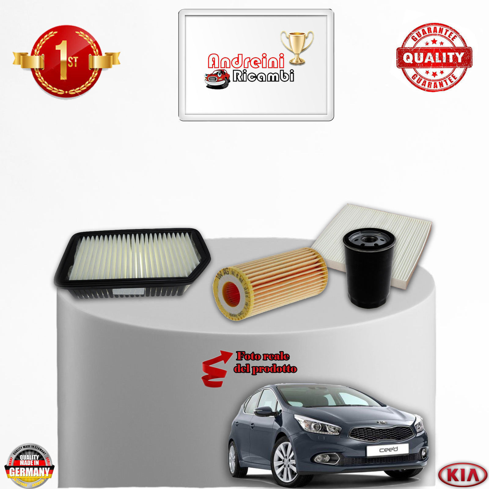 KIT TAGLIANDO FILTRI KIA CEED II 1.6 CRDI 81KW 110CV DAL 2013 ->