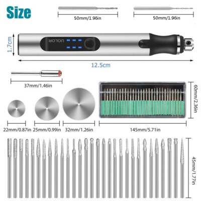 Cordless Electric Mini Drill Grinder Engraving Pen Variable Speed Rotary Tool