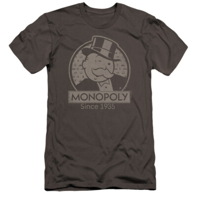 Monopoly Premium Canvas T-Shirt 85th Anniversary Charcoal Tee