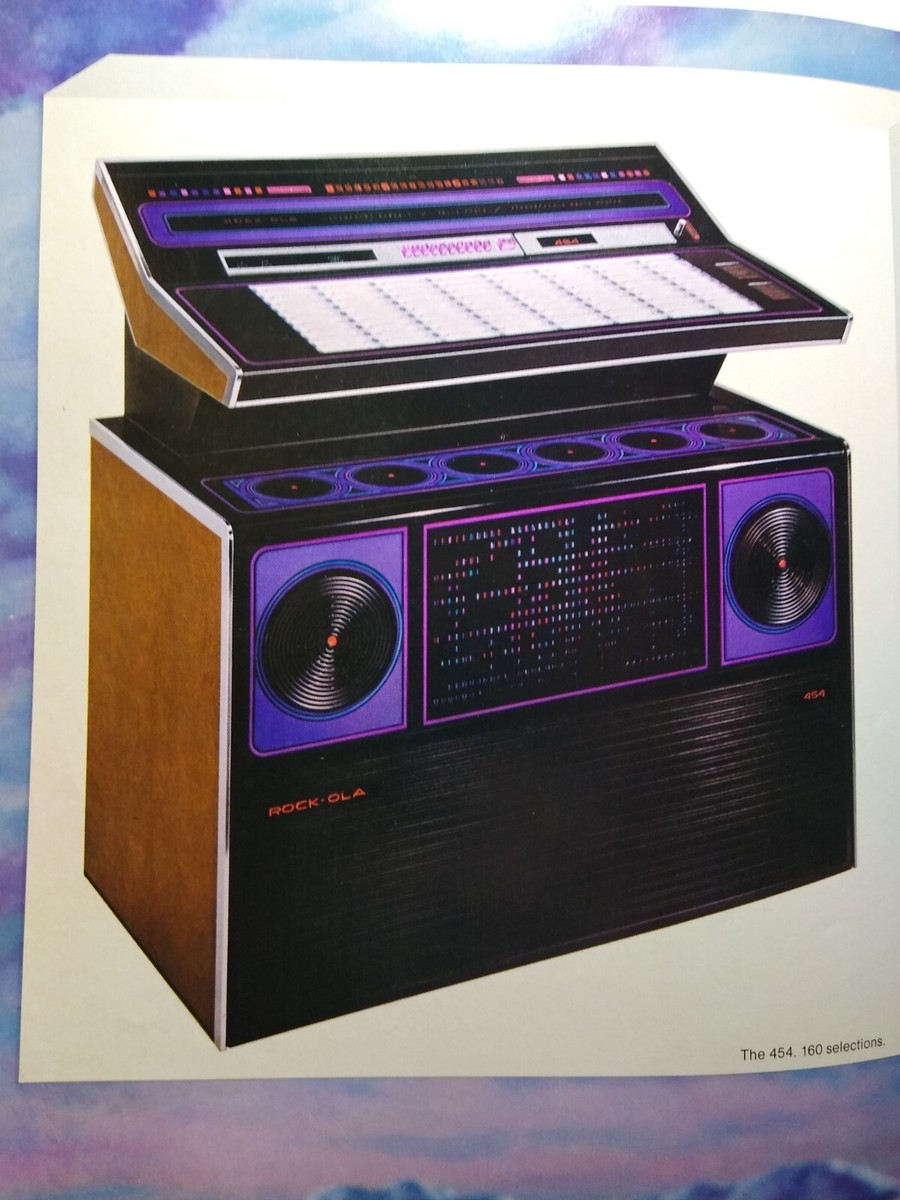 Rockola 454 453 Jukebox FLYER Original 1974 Phonograph Music