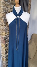 Celeb Boutique (House Of CB) AquaBlue Halterneck Dress. Size UK Small.