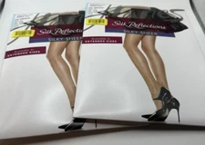 Hanes SILK REFLECTIONS Pantyhose Control Top Petite Medium Long 2 Pair Lot