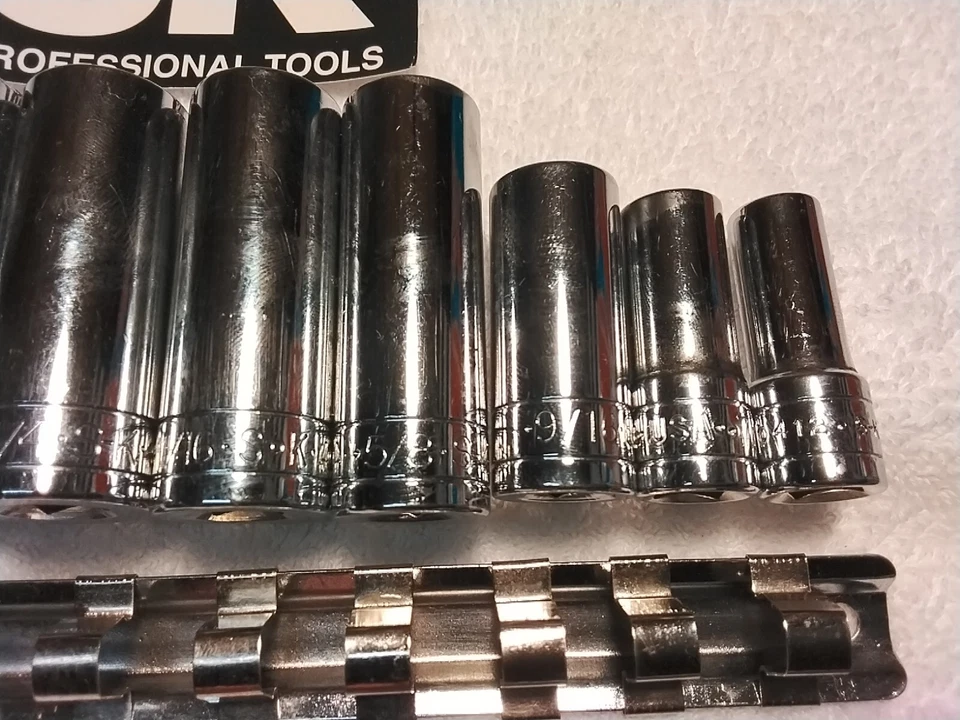 8PC S-K 3/8" Drive DEEP SOCKET SET SAE - Image 3 of 4