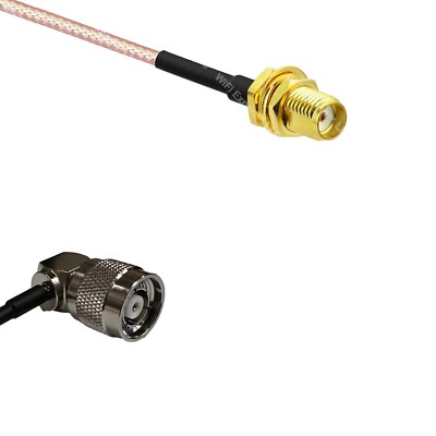 RG316 SSMA Female to RP-TNC Male Angle RF Cable Rapid-SHIP LOT