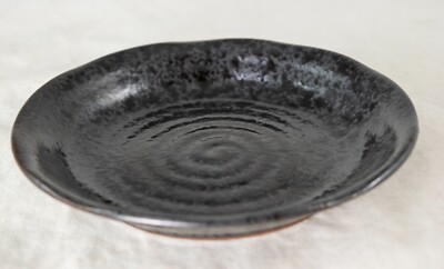 Round Black Stain Ceramic Humidity/Drip Tray for Bonsai Tree - 5''x 5''x 0.75''