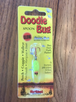 Northland Doodle Bug Spoon DBSG3-10 Super Glo Firetiger ice fishing jig