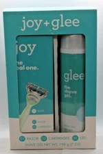 Joy + Glee Shaving Kit 1 Razor 2 Cartridges 1 Gel - Cucumber Aloe